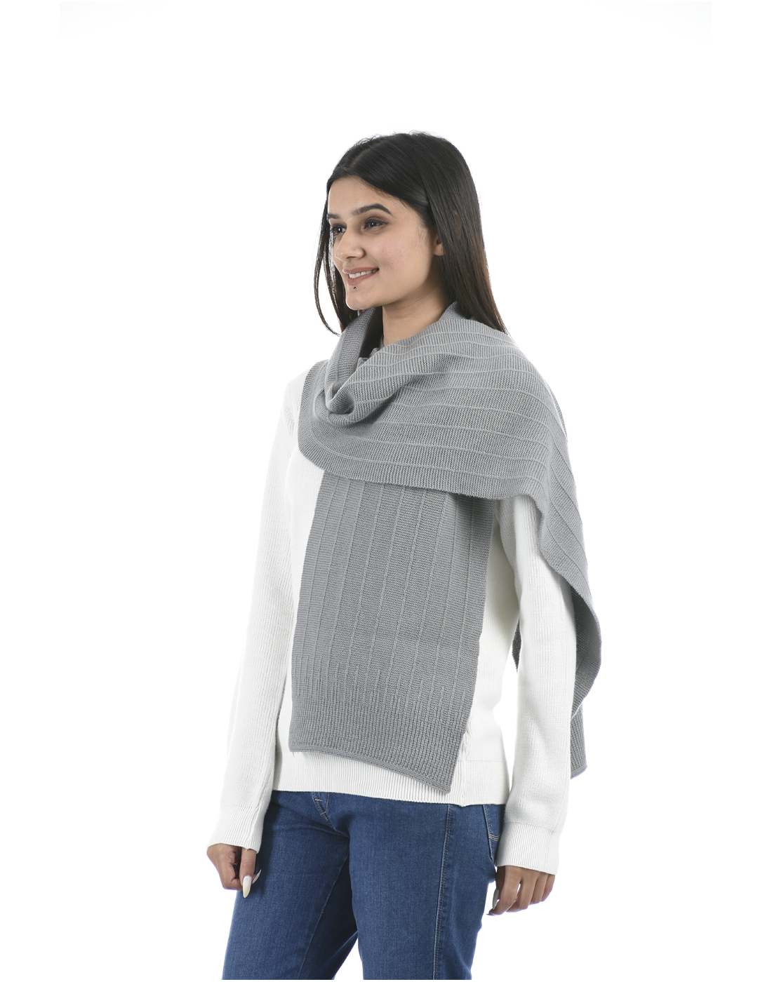 Portobello Wome Casual Wear Grey Muffler